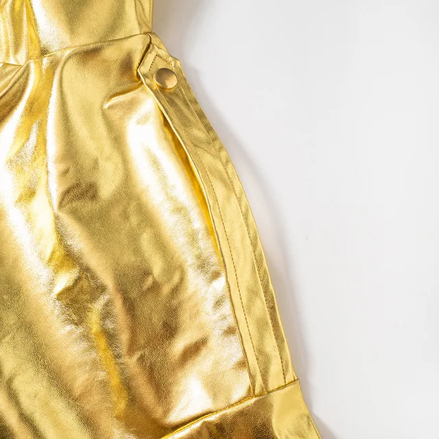 Loose Fit Shiny Gold Jacket 20