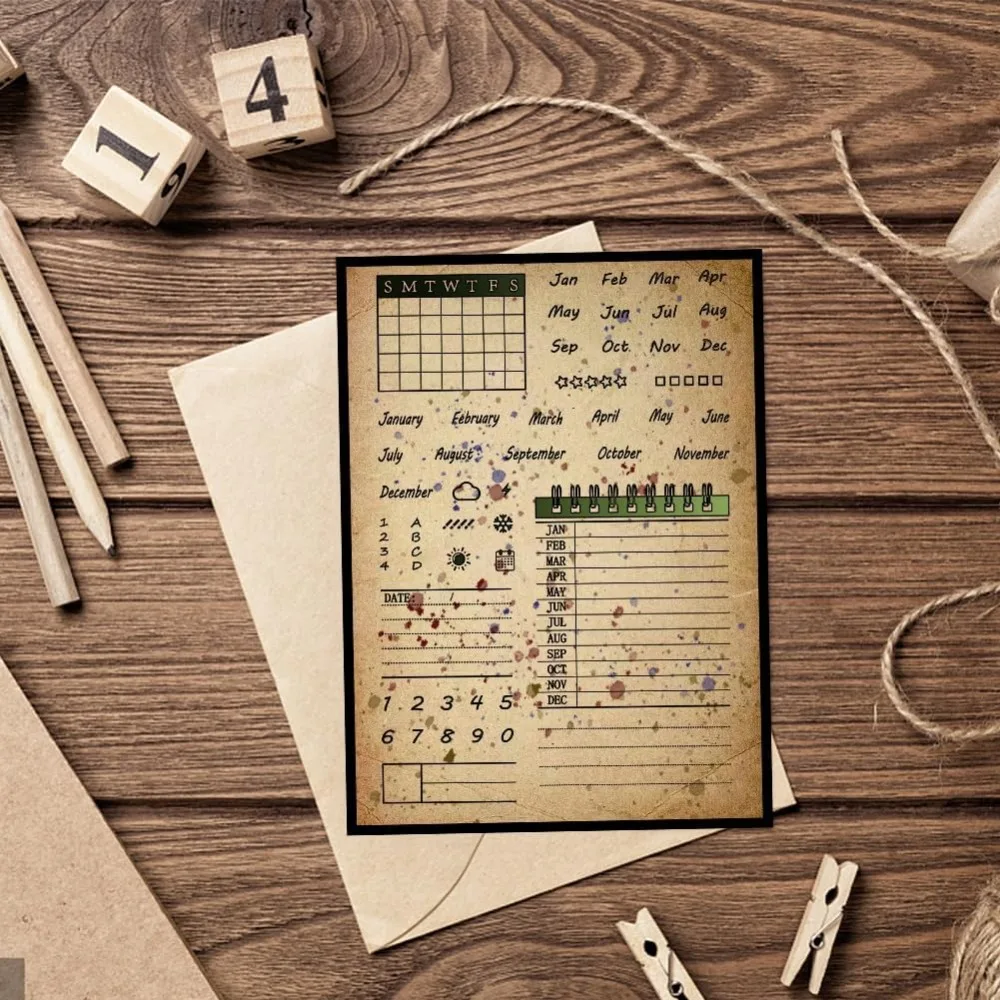 Universal Calendar Clear Stamps Transparent Silicone Stamps for Crafting Card Album Decoration Embossed Paper Crafts clear stamps clear rubber stamps 1pc