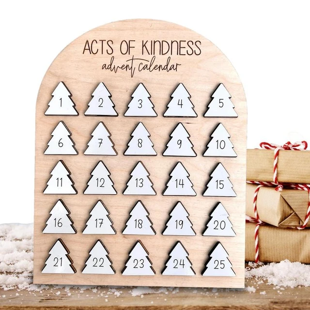 Kindness Advent Calendar 25 Days of Kindness Christian Advent Calendar Home  Decor Christmas Gifts Countdown Calendar