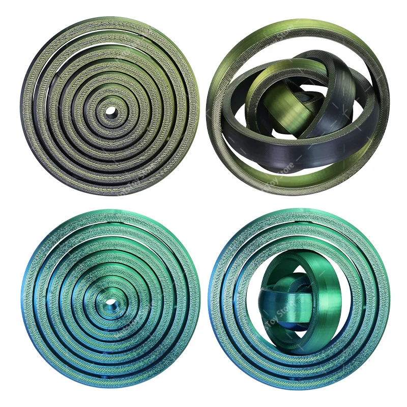 3D Printed Rotating Ball Toy O-Shaped Universal Gyro Spinner Stress Relief
