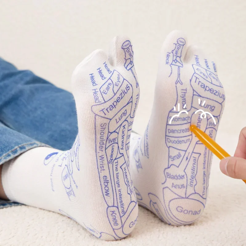 Massage Relieve Tired Feet Socks Acupressure Foot Massager Reflexology Socks Foot Acupoint Massage Tool Physiotherapy Foot Care 5