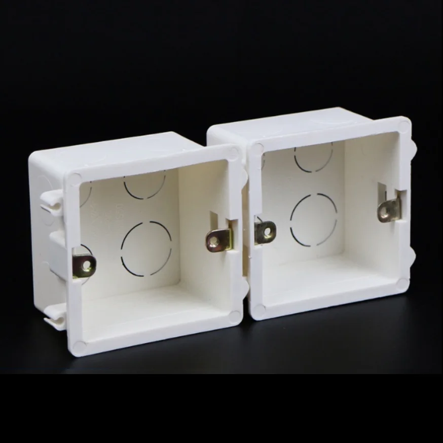 Caixa do Pvc da Montagem 86 mm da Gaveta do Soquete do Interruptor de Parede da Caixa Escura da Montagem Externa de Peças Livolo Gaveta para Acessórios Bondes