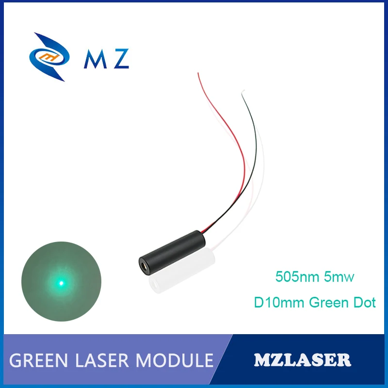 

505nm 5mw Green Dot/Spot Laser Diode Module D10mm High Quality Glass Lens Class IIIA Industrial Grade