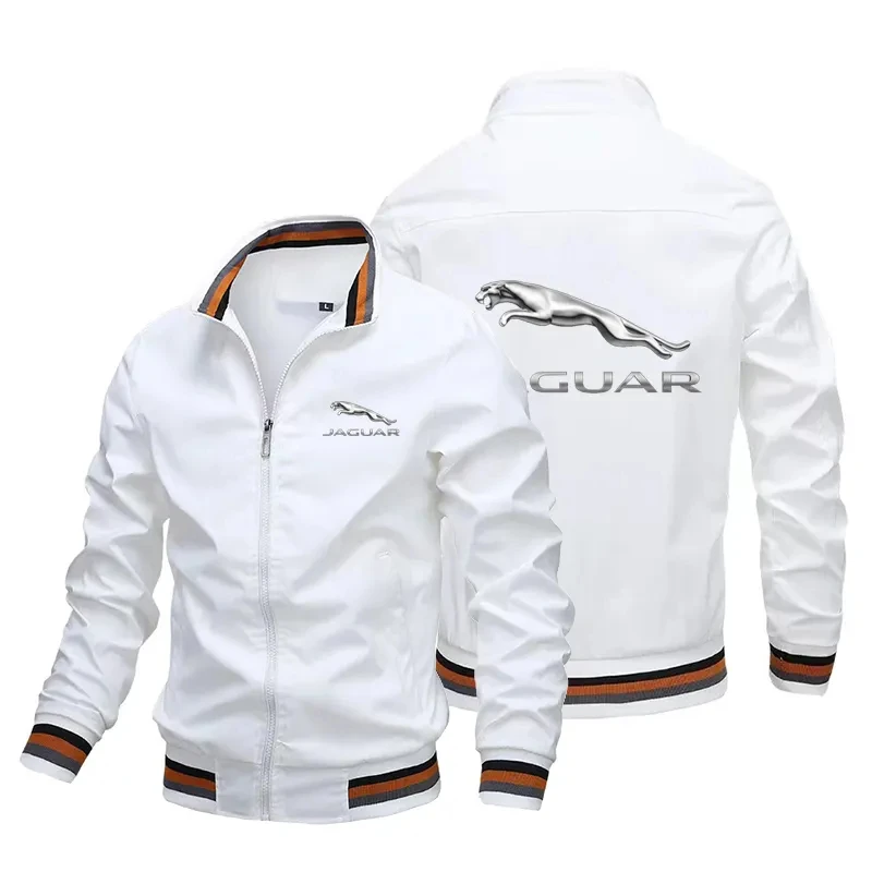 

2023 Jaguar logo printed men's jacket, fashionable trench coat, outdoor sports jacket, autumn and winter coat top