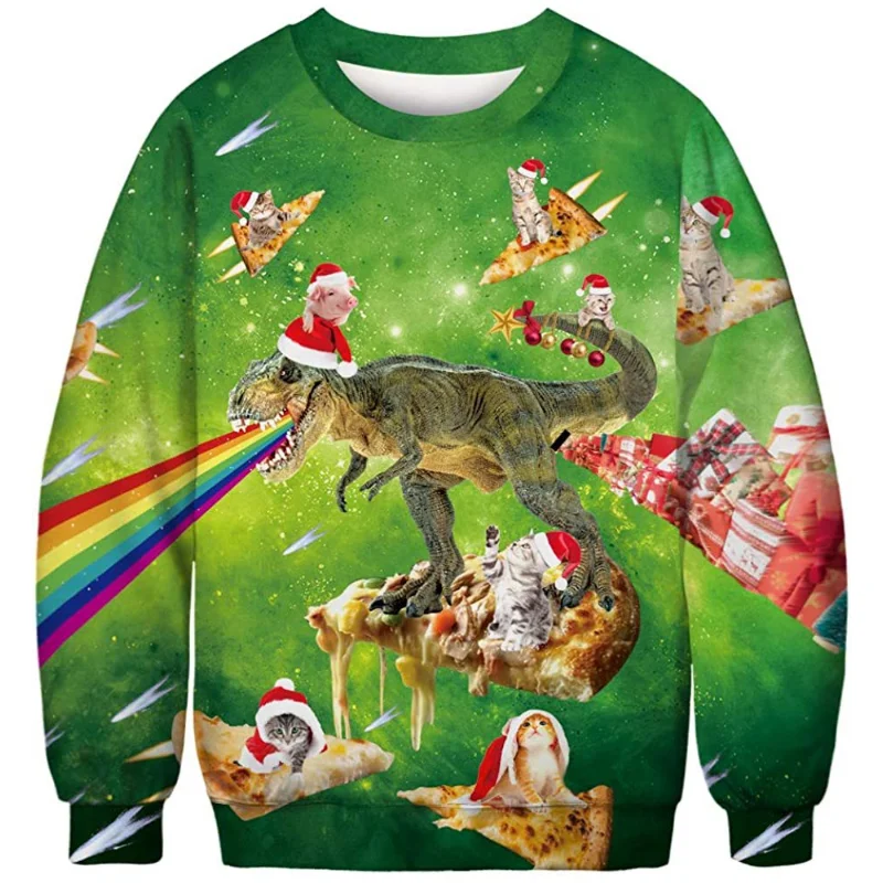 Women's 3D T-Rex Plushie Ugly Christmas Sweater