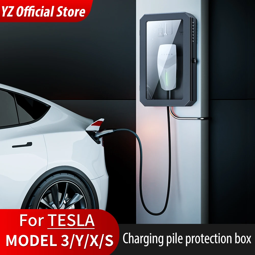 Yz Per Tesla Scatola Di Protezione Della Pila Di Ricarica Di Terza Generazione Per Tesla Car Model3 Modelly Charger Storage Box Model Y Accessori