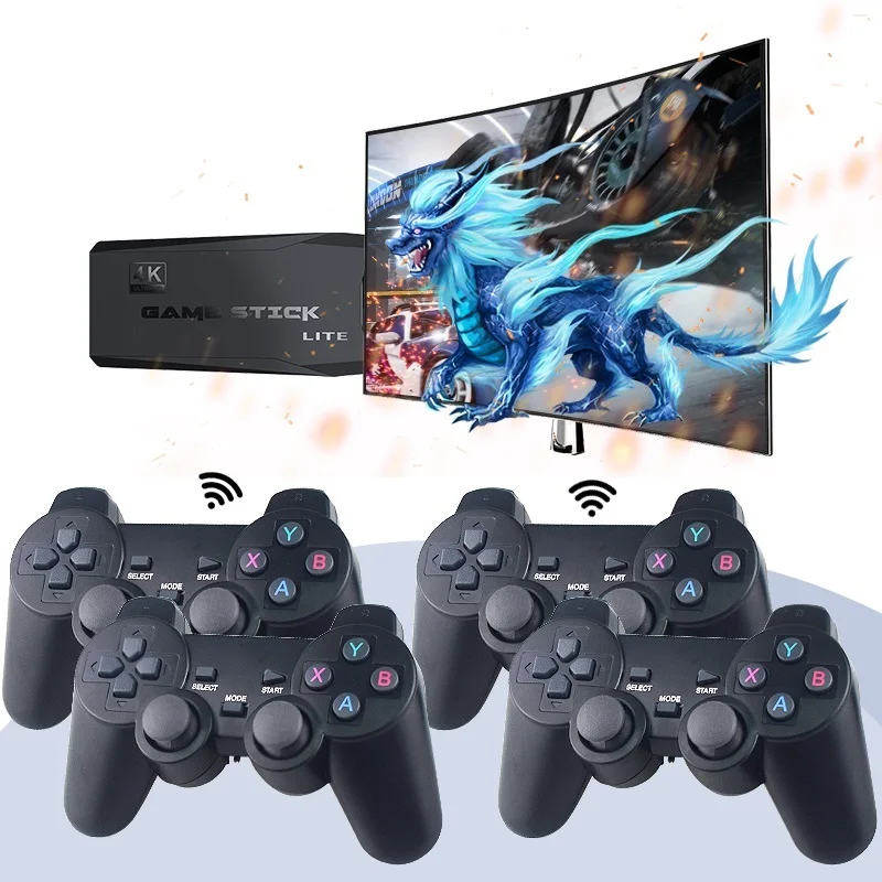 Игровая консоль Data Frog Y3 Lite в стиле ретро 4K 2 4 ГГц беспроводной контроллер для