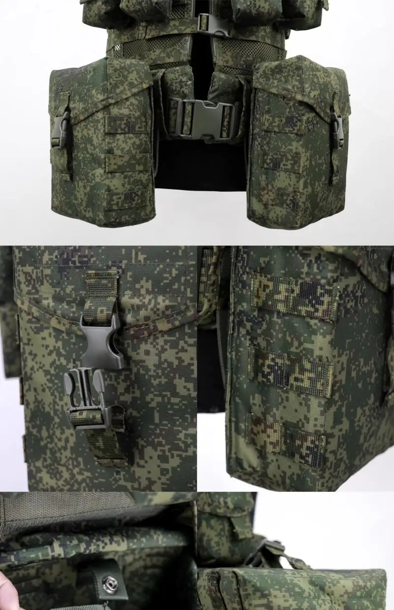 Russische dritte Generation Gen 3 6Sh117 PKM Schießkampfausrüstungsset Hüfttasche Granatentasche Walkie-Talkie-Tasche Magazintasche – Detail 9