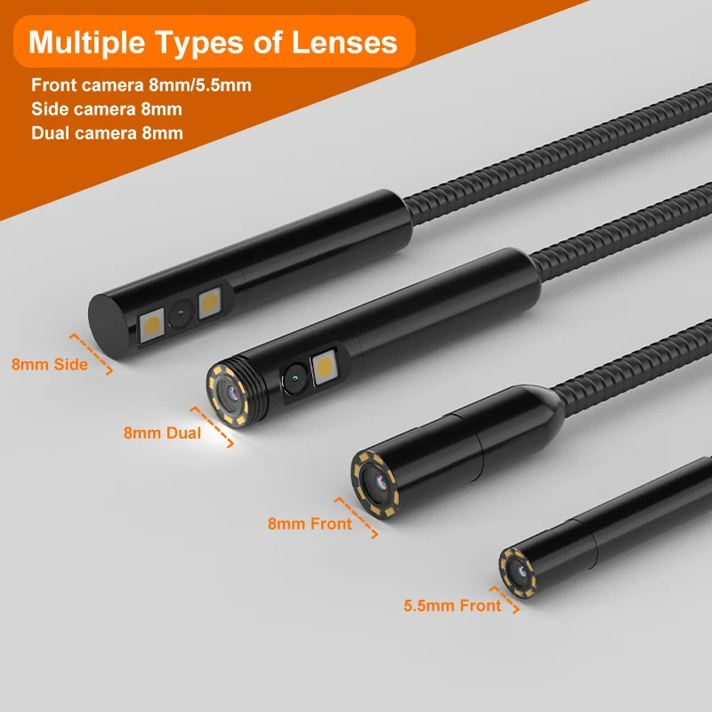 Dual camera lenses for multiple viewing angles