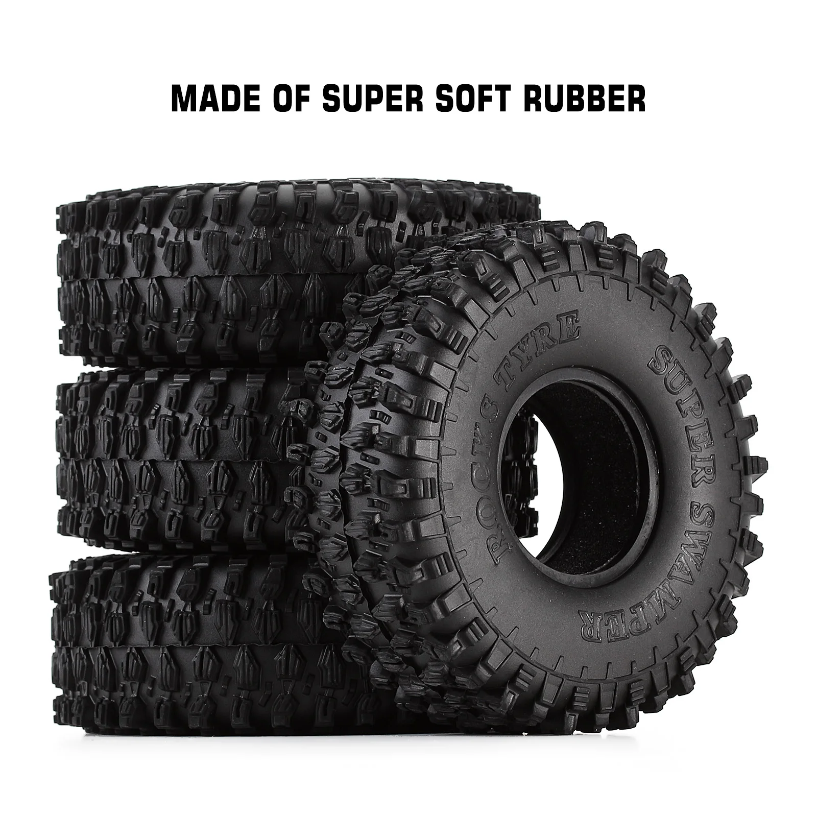INJORA-4PCS 120MM 1.9   Ÿ̾  Ÿ̾ 1:10 RC ũѷ ڵ, Axial SCX10 90046 AXI03007 TRX4 Redcat Gen8