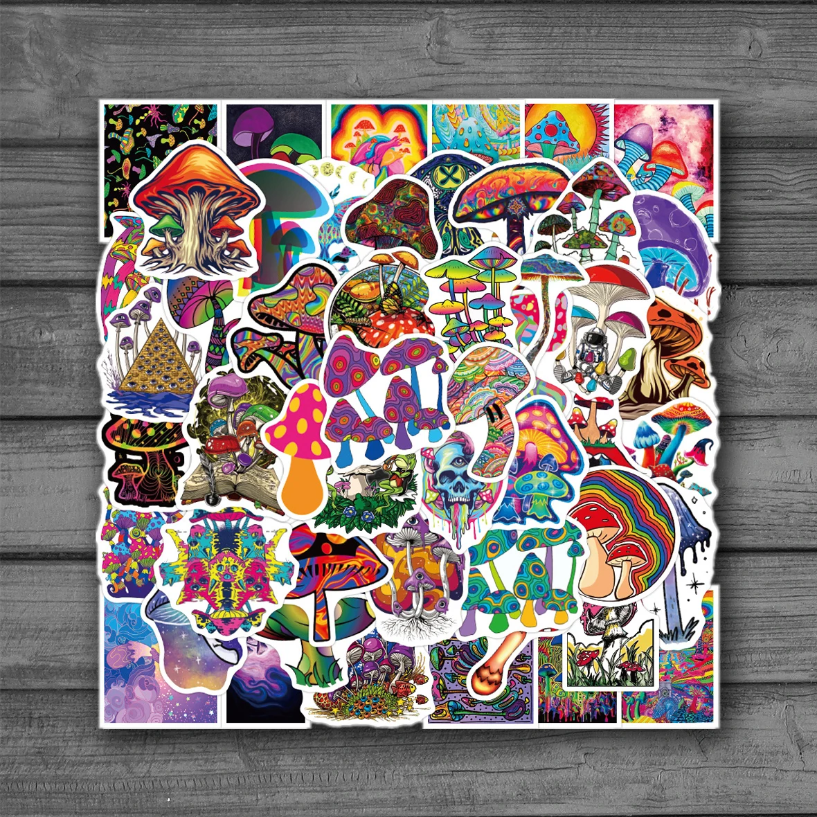 

10/50Pcs New Hippie Trippy Mushroom Psychedelic Graffiti Stickers for Laptop Motorcycle Skateboard Waterproof Decal Sticker Toys