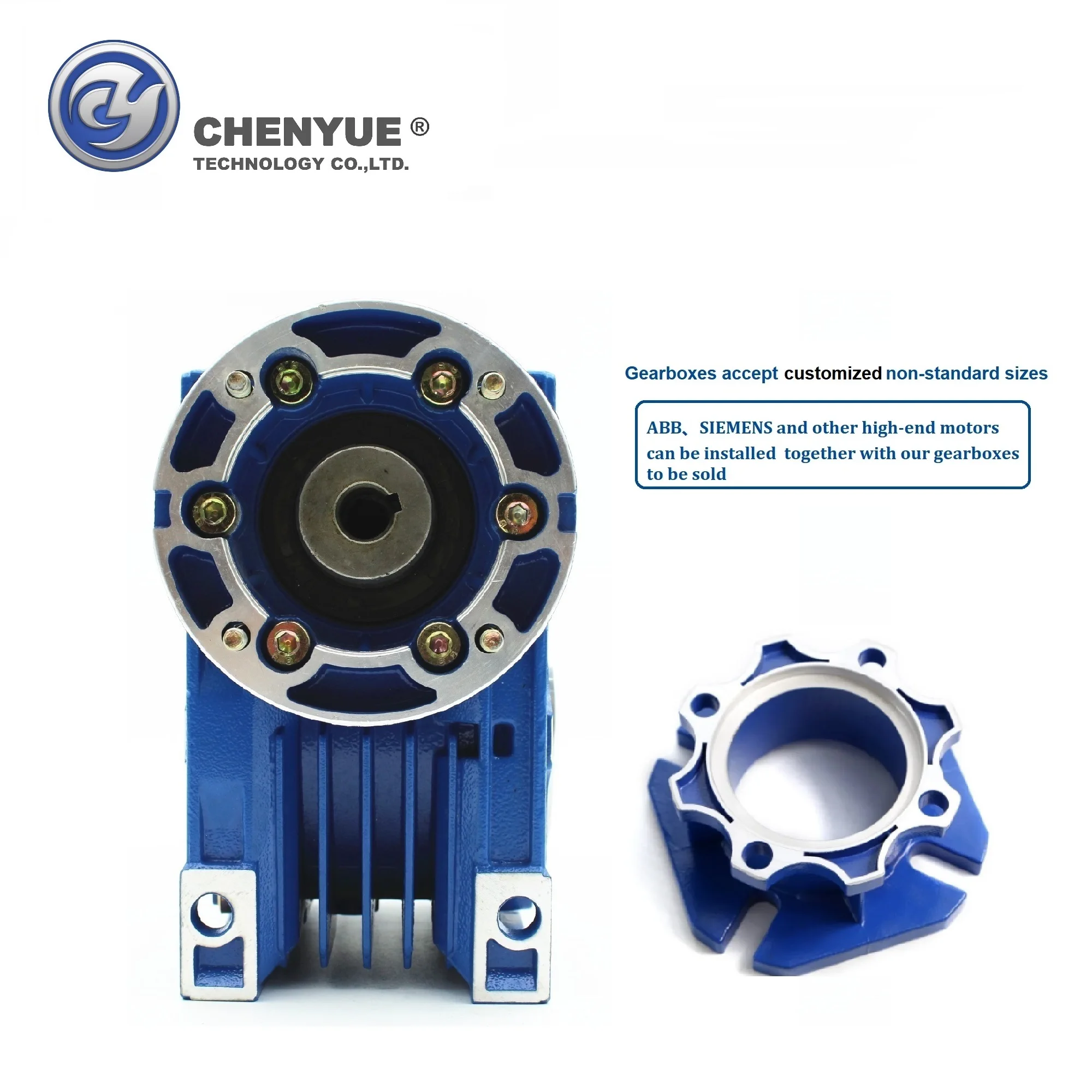 CHENYUE High Torque Worm Gearbox NMRV050 RV50 Input14/11/19mm Output25mm Ratio 5:1/100:1 Free Maintenance Free Shipping to Korea