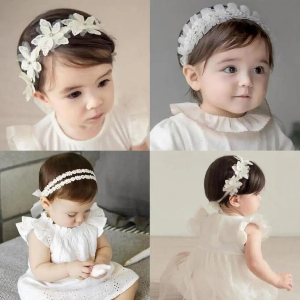 cheap baby accessories	 Girls Hair Accessories Lace Chiffon Flower Embroidery Headband Newborn Baby Hair Band Headdress Girl Princess Hair Headwear 0-2Y Baby Accessories