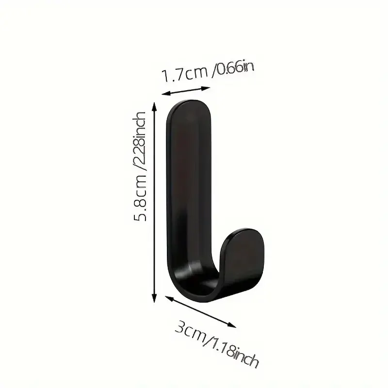 6Pcs Self Adhesive J Hook Strong Self-Adhesive J-hook Waterproof Adhesive Hanging Bathroom Towel Key Kitchen
