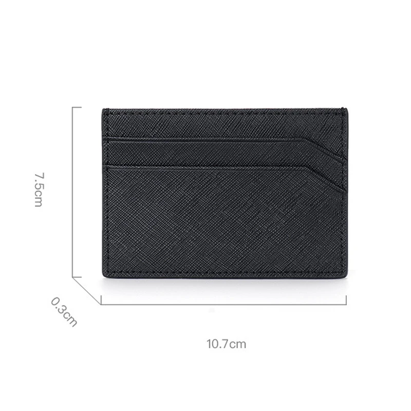 Leather Wallet Card Holder Men Women Genuine Slim Mini ID Case