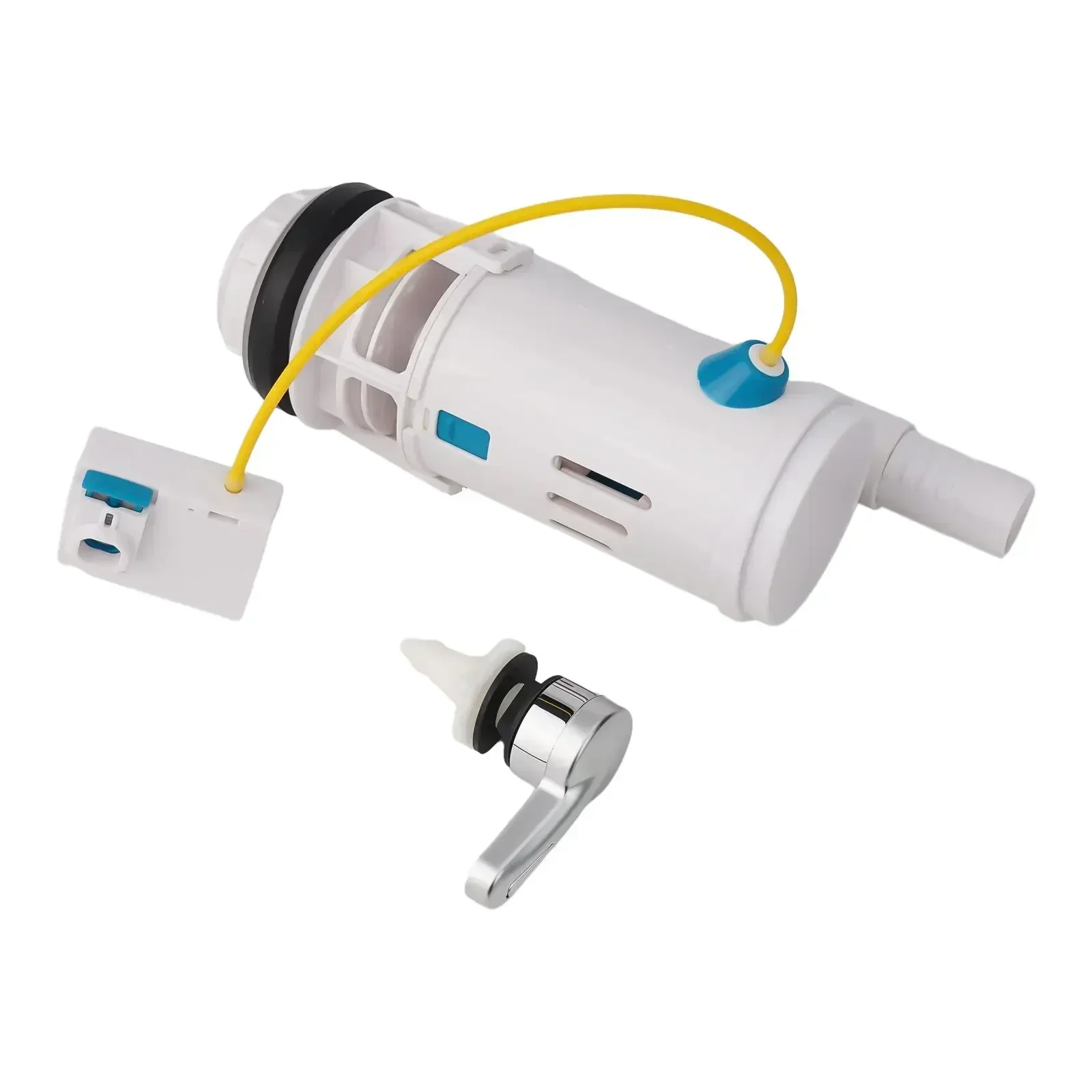 Toilet Cistern Flush Valve 2in Plastic Overflow Lever Operated Dual Flush Toilet Tank White Dual Water-saving Valve
