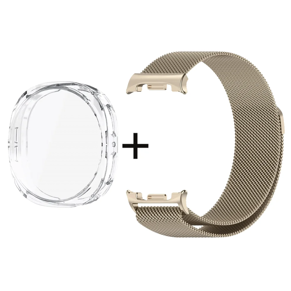 Magnetic Metal Strap with Soft TPU Protective Case and Screen Film
