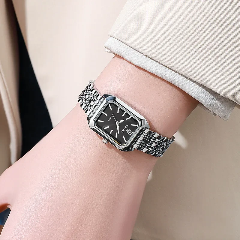 Luxury Brand Alloy Steel Band Women's Watch School...