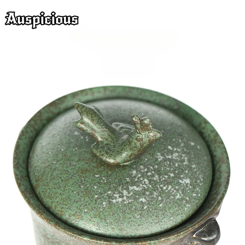 Sanxingdui Cultural And Creative Gaiwan Creative Bronze Mask Cover Bowl With Plate Vintage Tea Tureen Tea Maker Teaware Crafts