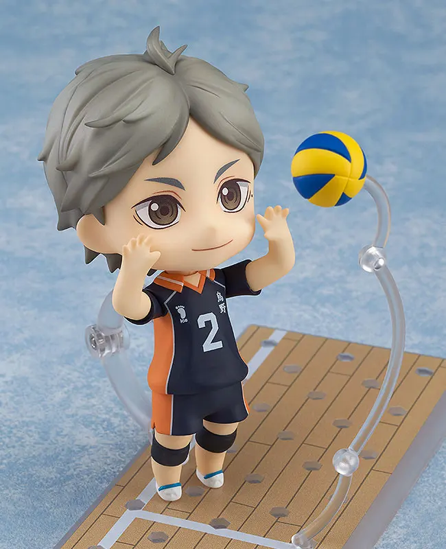 100% original real haikyuu !! Sugawara Koushi Q version figma PVC