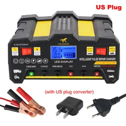 Powerful 600W Intelligent Automatic Battery Charger with Quick Charging and Pulse Repair (US Plug)