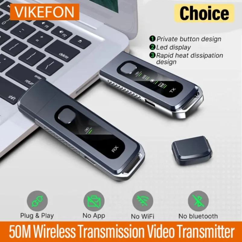 Wireless Display Adapter Wireless Transmission Video Extender for Camera