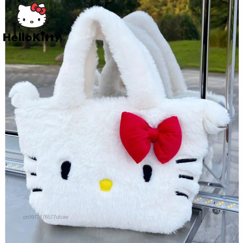 

Hello Kitty Sanrio Y2k сумки осень-зима Kawaii плюшевая молочная Хлопковая Сумка через плечо пушистая сумка через плечо сумки-мессенджеры