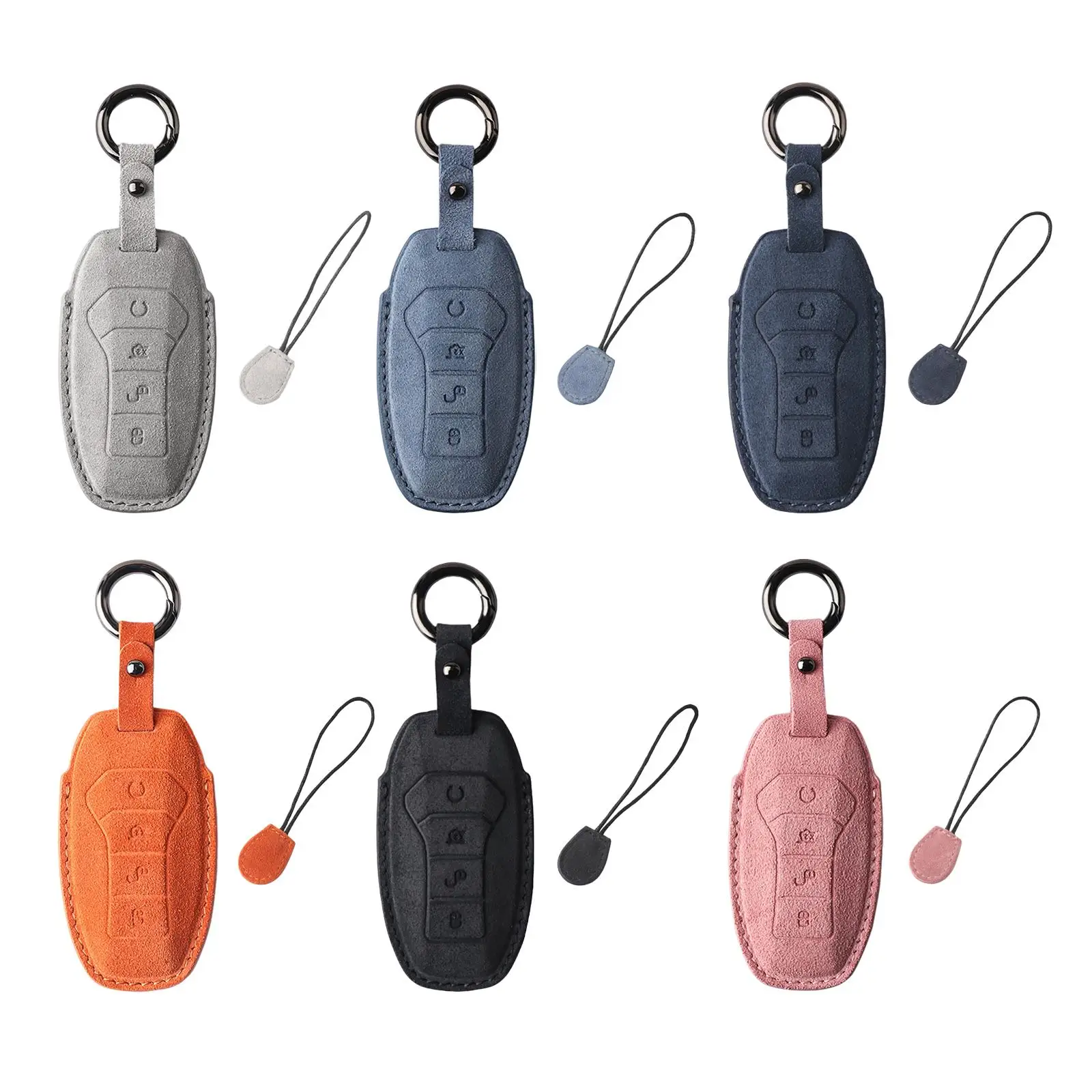 Car Key Fob Cover Suede Smart Key Protector Holder Key Fob Case for Dolphin Seal