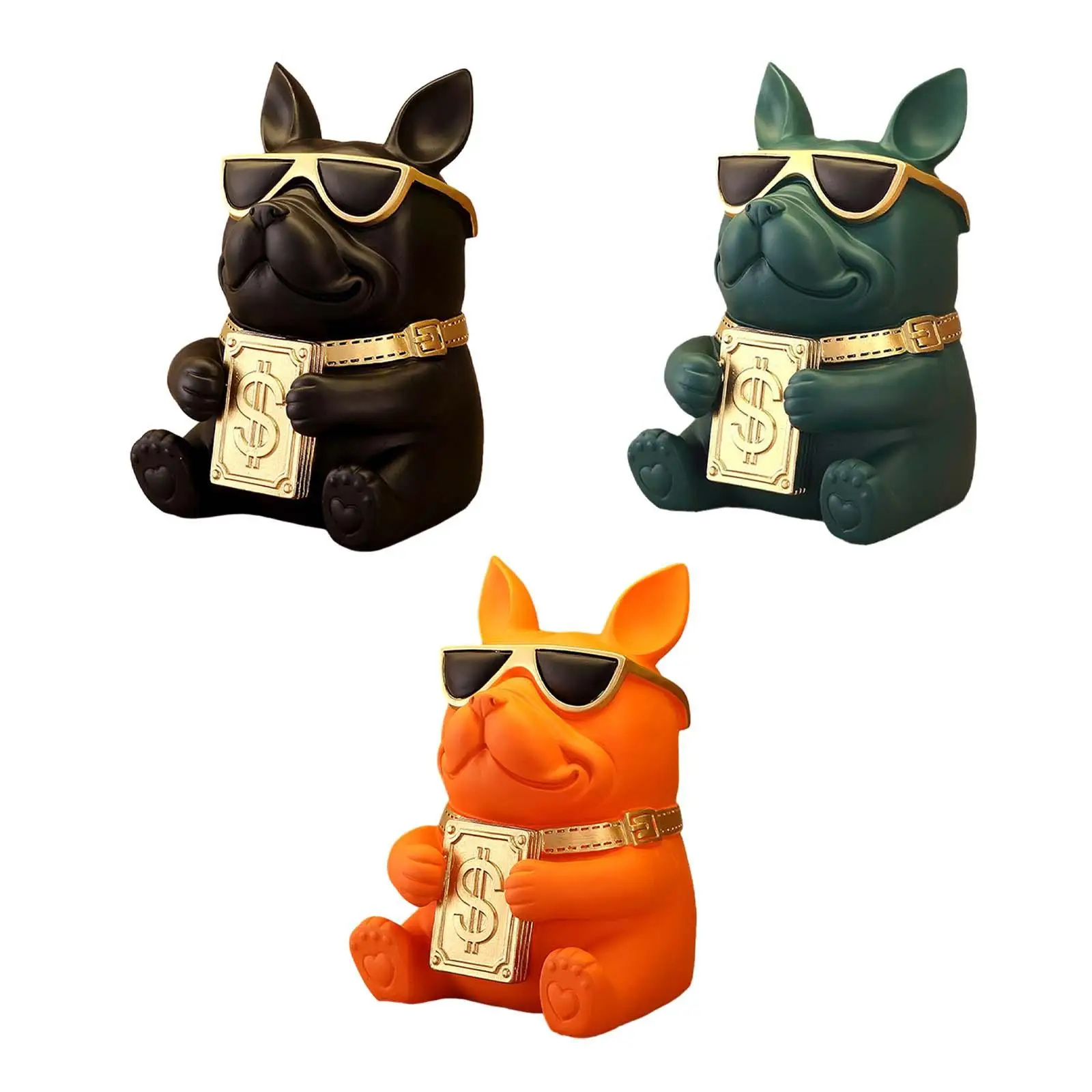 

Bulldog Tissue Box Holder Figurine Ornament for Entryway Living Room Desktop