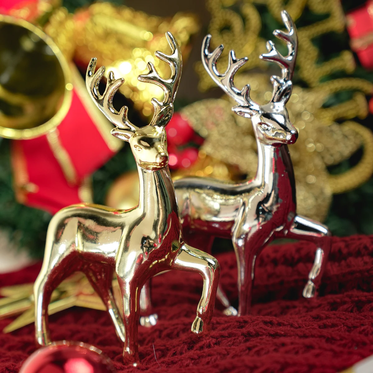 Gold Deer Statue Reindeer