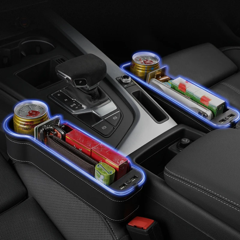 Car Seat Gap Organizer with USB Charger & LED Light 6