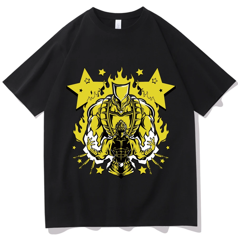 

Jojo's Bizarre Adventure T-Shirts Man Woman Harajuku Hip Hop O-Neck Short Sleeve Shirts Anime Fans Gift