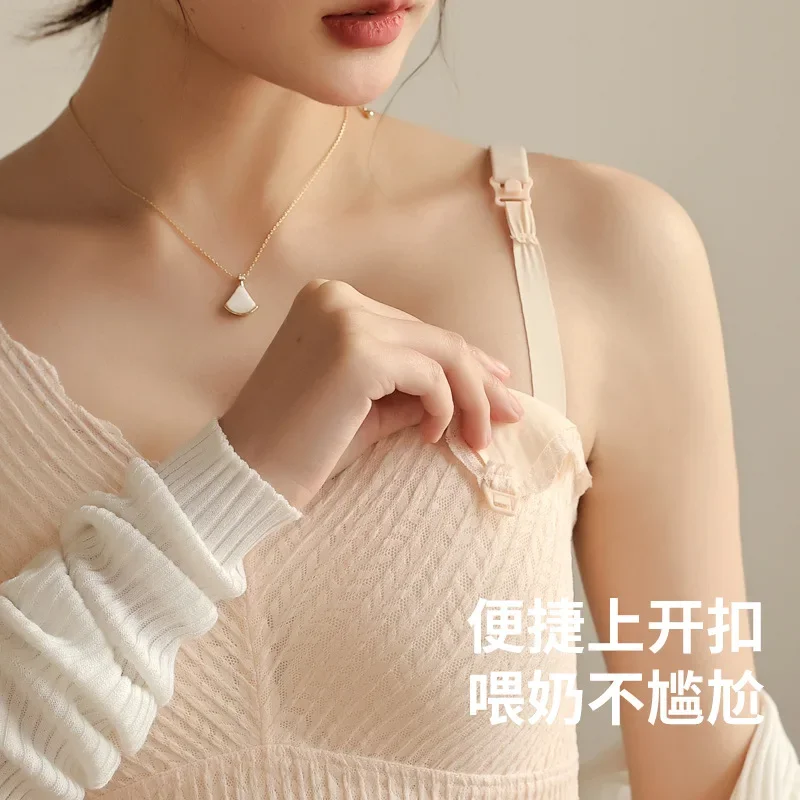 24-35Y Summer Solid Clolor Sleeveless Nursing Clothes Women Pregnant Tank Top Plus Size Maternity Clothing Breastfeeding Vest