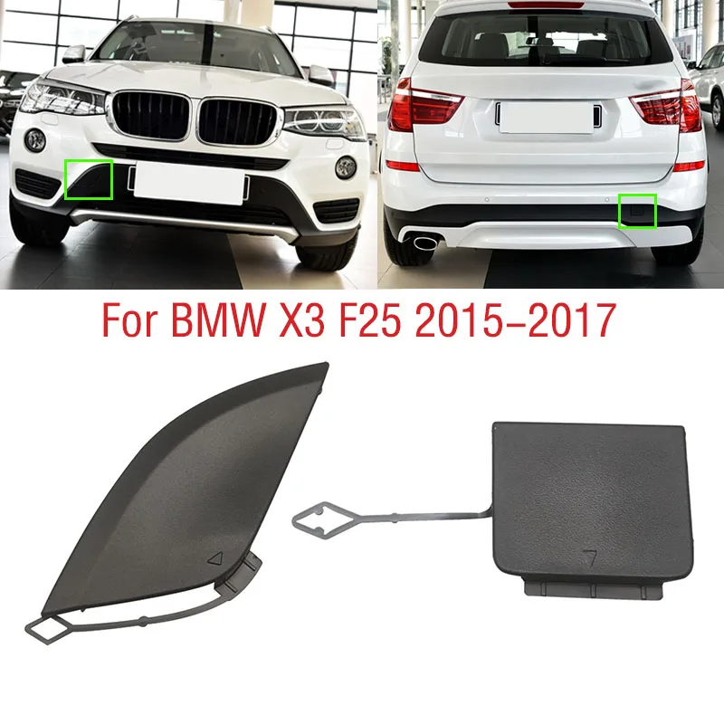 

For BMW X3 F25 2015 2016 2017 Front Rear Bumper Tow Hook Cover Cap Trailer Hauling Eye Lid 51127338752 51117338474