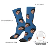 Chaussettes personnalisées en forme de visage Chaussettes personnalisées unisexes Chaussettes photo personnalisées Chaussettes photo Chaussettes personnalisées comme cadeaux 5