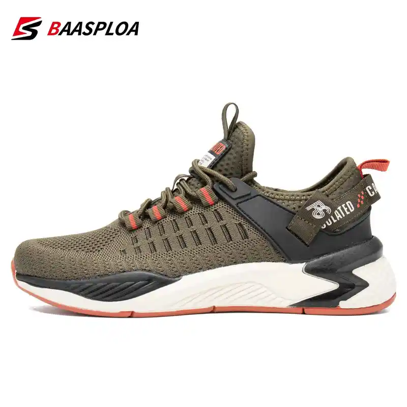 Baasploa Men Running Shoes Non-slip Shock Absorption