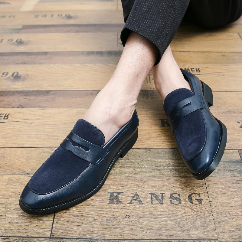 Mens Leather Designer Brand Casual Classic for Men Smile Breathable Office Loafers Formal Business Footwear Dress Shoes Flats 48 4