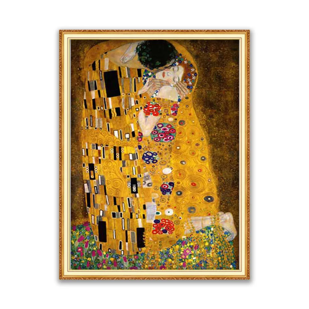 Meian Klimt 11/14CT Baumwollfaden, bedruckte Leinwand, Kreuzstich-Sticksets, Handarbeit, Kunsthandwerk, Heimdekoration, abstrakte Kunst