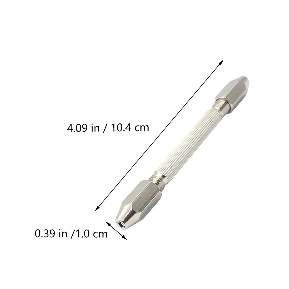 2 Pcs Hexagonal Double Ended Hand Drill Pin Vise Mini Bit Holder Brass High Speed Watch Repair Tool Ergonomic Non Grip For 2
