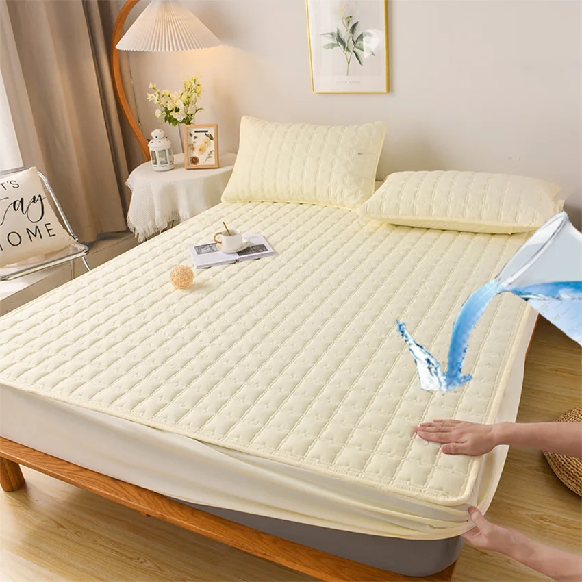 MECEROCK New Coming Waterproof Mattress Pad Protector Mattress Cover Fitted  Sheet Separated Water Bed Linens with Elastic Rubber - Price history &  Review, AliExpress Seller - mecerock Official Store