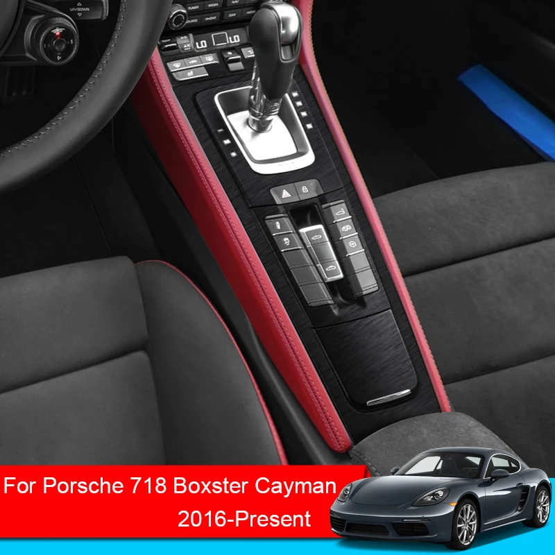 

Автомобильная наклейка для внутреннего интерьера для Porsche 718 Boxster Cayman 2016-2025 подъемная оконная панель наклейка коробка передач защитная пленка авто аксессуар