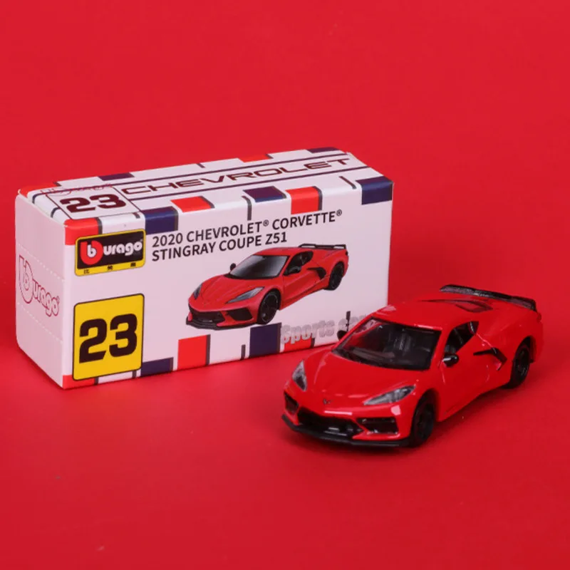 

Миниатюрная модель автомобиля Bburago 2020, модель Chevrolet Corvette Stingray Coupe Z51, литый под давлением автомобиль, Реплика, коллекционная игрушка для мальчика, подарок