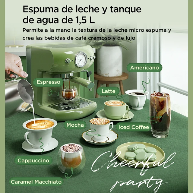 KONKA-cafetera automática italiana para el hogar, máquina de café Espresso,  cápsula de café Latte y café en polvo - AliExpress