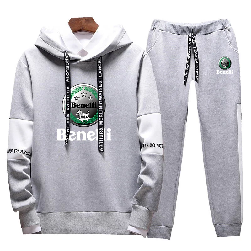Benelli TRK 502X Printing Fashion 2023 New Man's Spring and Autumn Cotton Pullover Leisure Sweatshirts Sweatpant 2-Piece Set