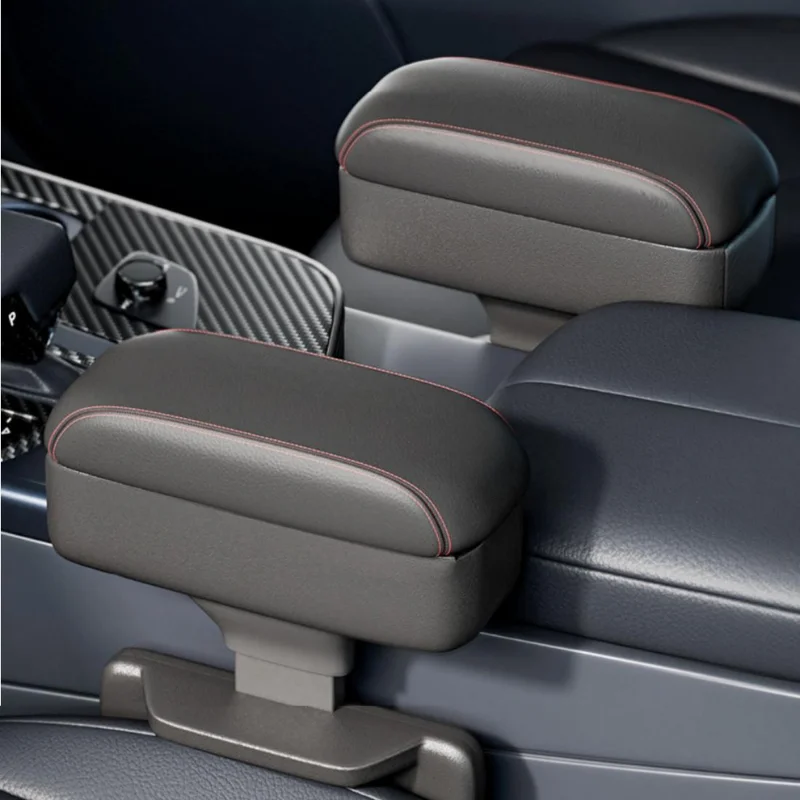 Car Armrest Box Organizer Adjustable Height Elbow Rest Pad Storage Box Universal Interior Arm Rest Seat Gap Organizer car armrest box