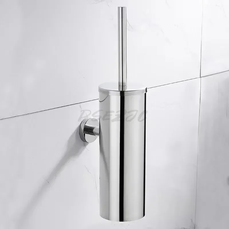 Household Portable Stainless Steel Toilet Brush Holder Brushed Gold Wall Hanging Wall Enclosed Toilet Brush