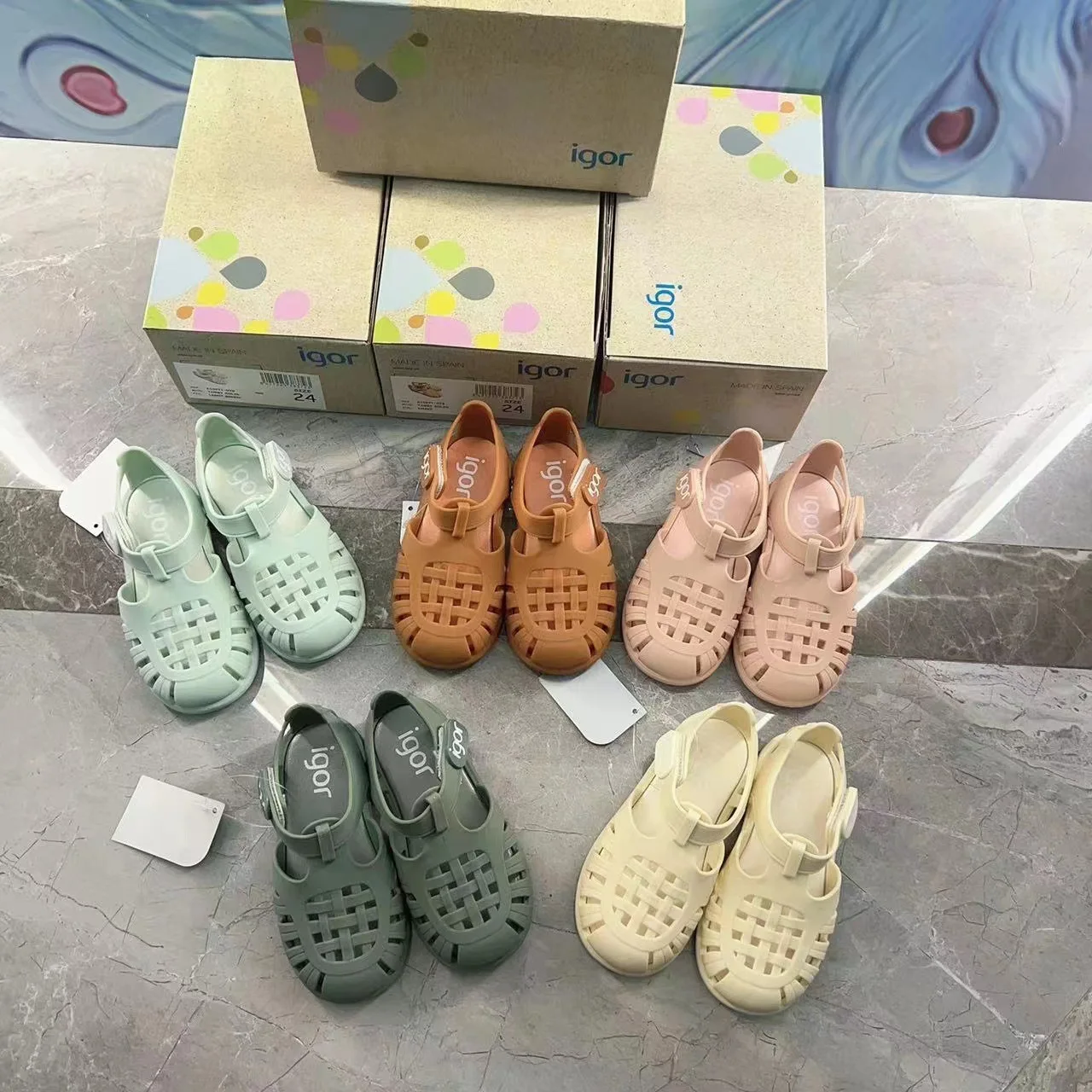 소년 소녀 솔리드 컬러 캐주얼 바오 터우 로마 샌들 베이비 키즈 젤리 비치 신발 어린이 소프트 솔 미끄럼 방지 샌들 SO125