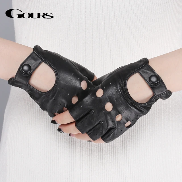 Punk Fashion Women Leather Gloves For Motorcyclist Fingerless Mittens Dance  Car Driving Wrist Gloves Thin Motorcycle Accessories - AliExpress
