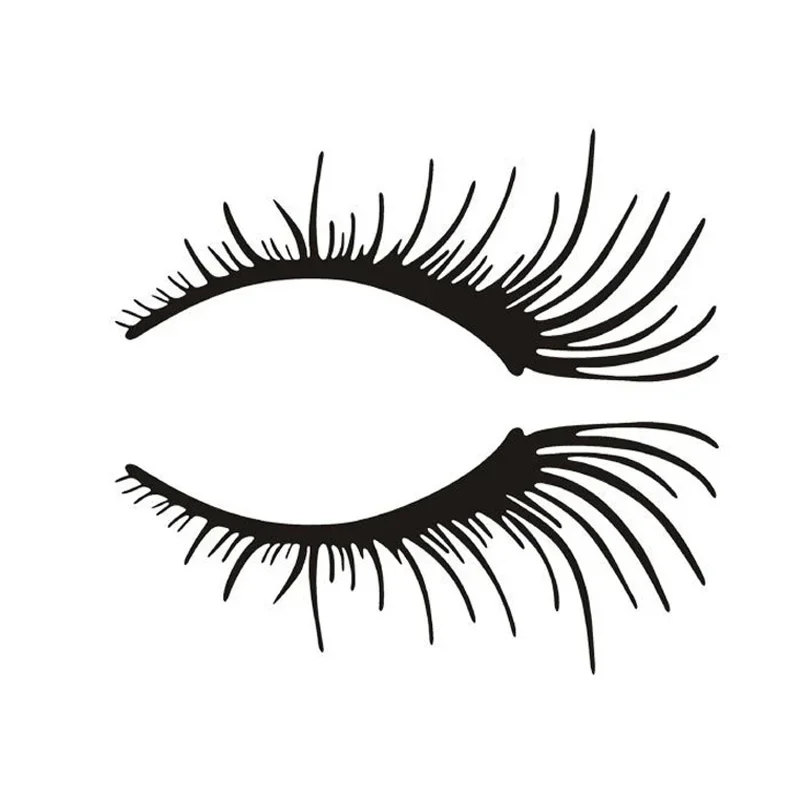 Customizable Car Sticker Eyelash Light Eyebrow Car Sticker Body Sticker Decal Waterproof Sun Protection PVC,12CM*5CM