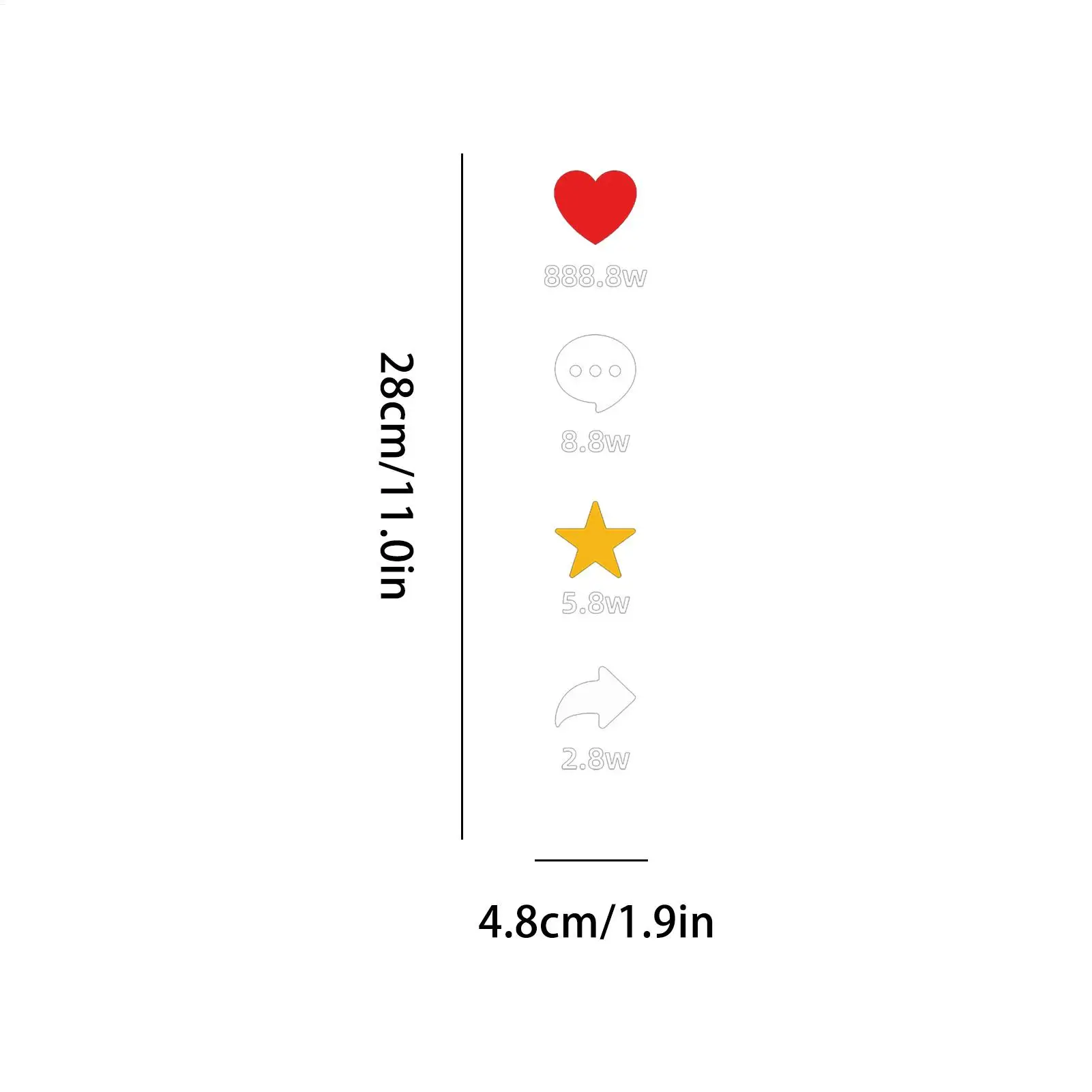 Heart-Themed Decorative Vinyl Stickers - Waterproof & Removable for Car Windows, Laptops, and More